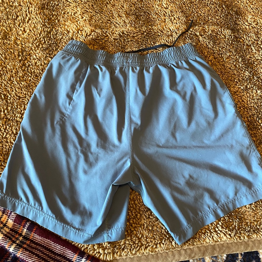 Rhone Men's Lined Light Blue Swim Shorts - Casual Drawstring Trunk - Picture 8 of 9